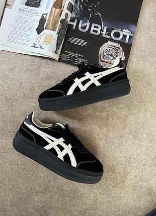 Asics onitsuka tiger tokuten black beige platform 2