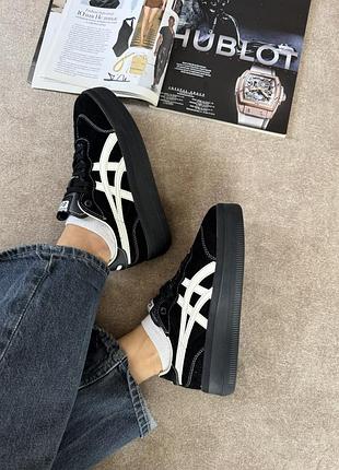 Asics onitsuka tiger tokuten black beige platform 4