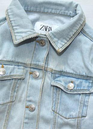 Джинсовая куртка для девочки 3-4 года zara 4