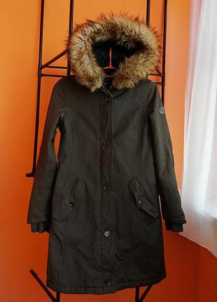Marc o’polo 34 | темно-оливкова парка з хутром
marc o’polo winter coat 34 / xs-s