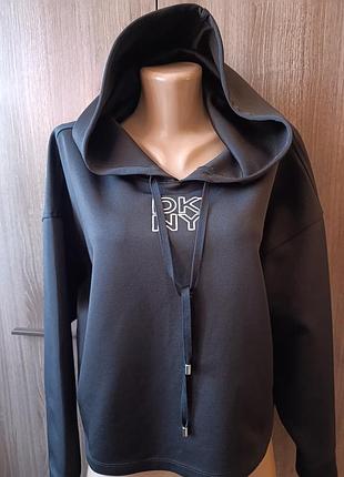 Худі коротке жіноче dkny over size /чорне