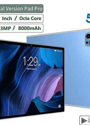 Bdf 5g pro 8gb/512gb lte дві sim-карти 8000mah 10.1" fhd-дисплей. міні клавіатура в подарунок з наклейкою "кирилиця"