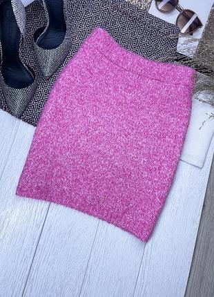 Осіння спідниця primark xs в’язана спідниця рожева меланжева спідниця по фігурі
