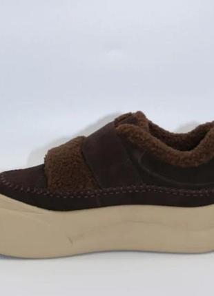 Жіночі коричневі замшеві кросівки allsy brown suede на платформі з хутром та липучками