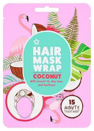 Маска-шапочка для волосся superdrug coconut з кокосовою олією, алое та пантенолом