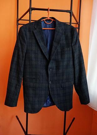 Selected homme 48 | темно-синій піджак у клітинку
selected homme check blazer eu 48 / 38r