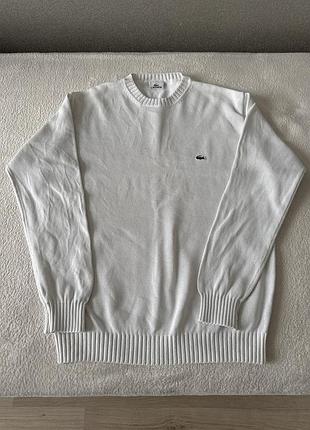 Светр чоловічий lacoste бавовняний білий m