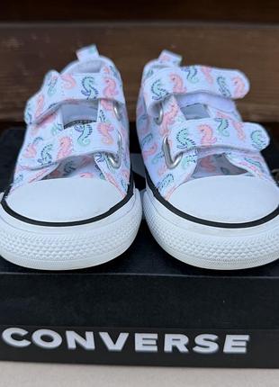 Кеди converse білі з малюнками дитячі 23 розмір, 14 см устілка