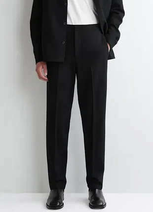 Штани чоловічі cos elasticated boiled-wool trouser / м