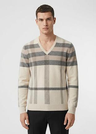Фірмовий брендовий светр / джемпер у клітинку burberry london