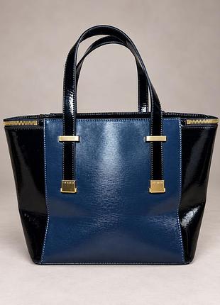 Жіноча сумка ted baker london шопер, синя з чорним