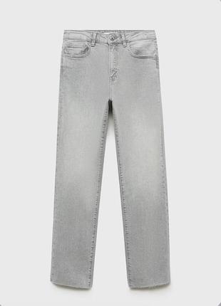 Джинси жіночі mango straight сірі 2