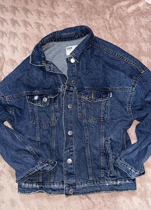 Куртка жіноча bershka oversize джинсова синя