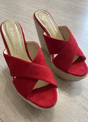 Шльопанці жіночі koi couture червоні, розмір 38