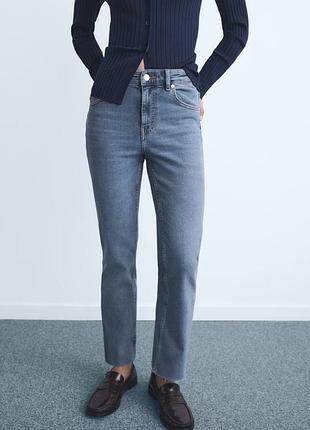Джинси жіночі mango sienna flare crop сині