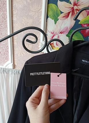 Стильний чорний піджак prettylittlething. 4