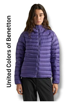Куртка пуховик united colors of benetton фиолетовая