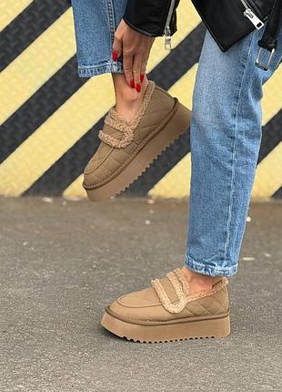 Уггі жіночі ugg ug230-7 на платформі, коричневі, 38 (24,5 см)