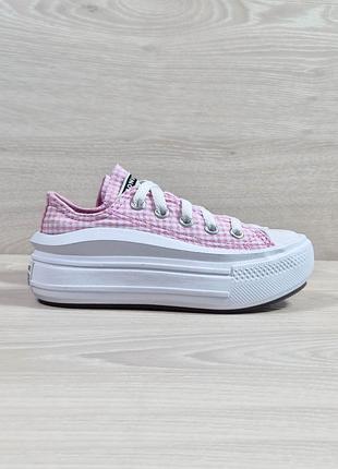 Рожеві кеди на платформі для дівчинки converse all star оригінал, розмір 27
