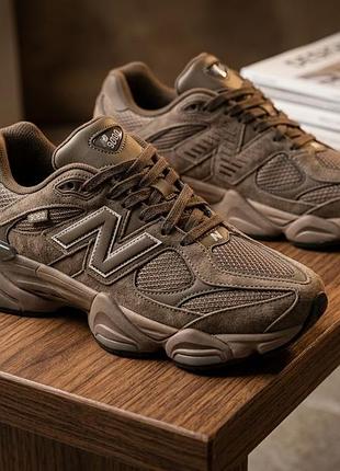 Жіночі кросівки new balance 9060 у шоколадному кольорі