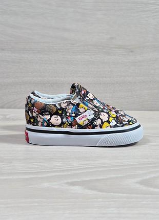 Детские слипоны с принтом комиксов vans x peanuts classic slip-on 'the gang' оригинал, размер 19