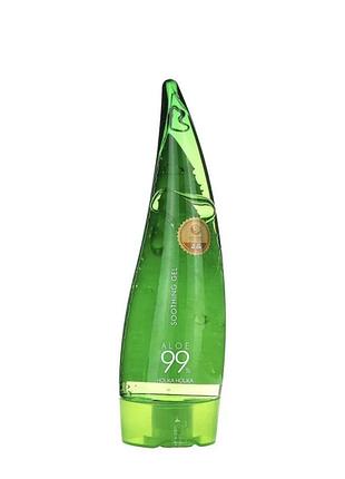 Заспокійливий гель для обличчя holika holika "aloe 99%" soothing gel, зволожуючий з алое, 55 мл