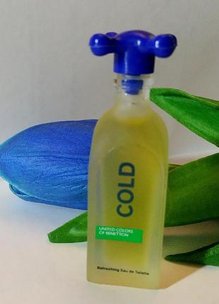 Cold united colors of benetton eau de toilette, 5.5 мл, оригинал, винтаж.