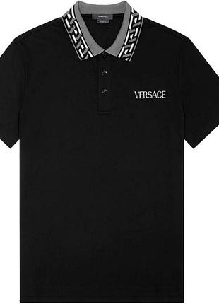 Новое оригинальное поло versace la greca accent (размер l) / made in italy