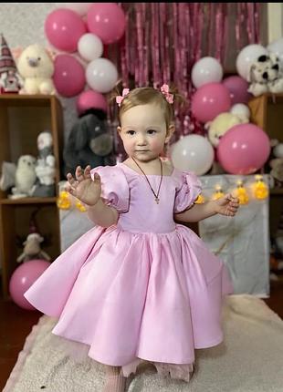 Сукня для дівчинки пишна рожева