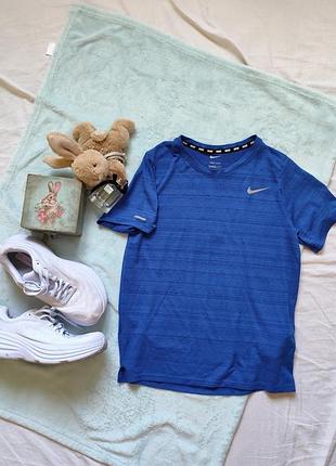 Футболка синя nike dri-fit підліткова 147-158 см