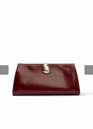 Клатч кольору бургунді українського бренду juna bags