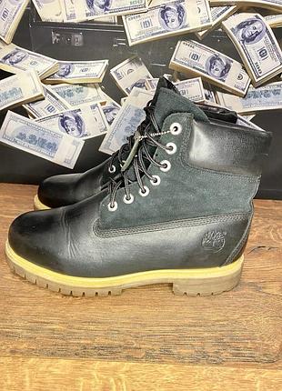 Черевики чоловічі timberland чорні, розмір 41, шкіра із замшевими вставками