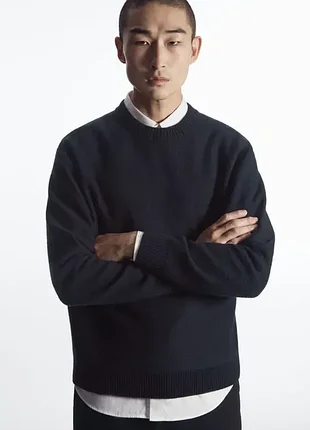 Джемпер чоловічий cos boiled-wool crew-neck jumper / xl