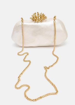 Перламутровий клатч zara 3