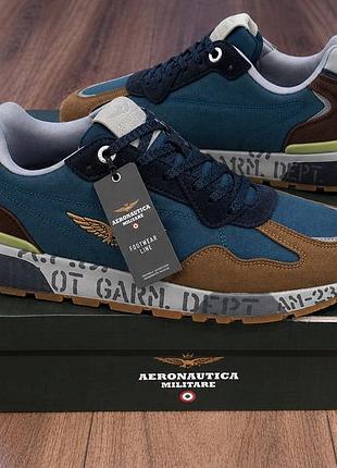 Кросівки чоловічі aeronautica militare sc0276uct04327 avio/brown