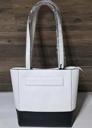 Оригінальна жіноча сумка-тоут karl lagerfeld ikon k sm tote leather