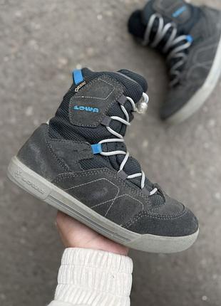 Lowa gore tex сапожки детские 34 размер мембранные трекинговые зимние демисезонные outdoor hiking boots kids