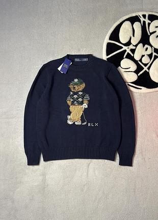 Светр polo ralph lauren polo bear performance sweater "navy" s-l
