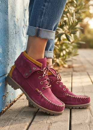 Замшеві черевички демісезон на шнурівках бренд sebago made in dominican republic р.39, 5