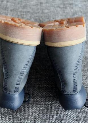 Ботинки timeberland 6-inch premium waterproof navy boot оригинал нат кожа нубук! 5