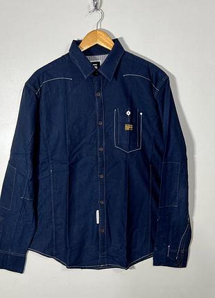 Чоловіча сорочка g-star raw джинсова темно-синя s