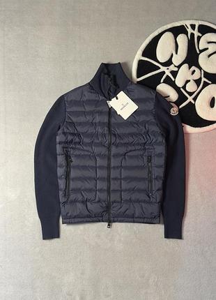 На руках!!!кардиган moncler padded zip-up cardigan "navy blue" s