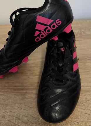 Бутси для підлітків adidas goletto vii fg junior чорні з рожевим, розмір 36