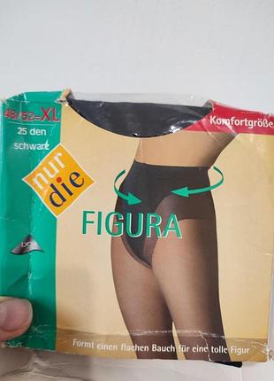 Новые утягивающие колготки 25 den nur die figura германия, размер xl-4xl  батал