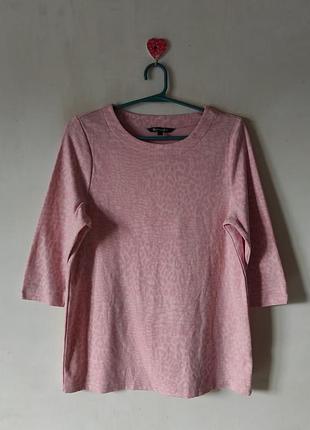 Ніжно-рожевий джемпер bonmarché з леопардовим принтом, розмір l / xl (16)