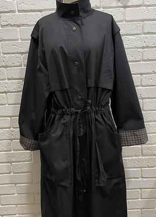 Вінтажний двосторонній плащ тренч colette wolfgang kaiser (німеччина), розмір 16 / l-xl
