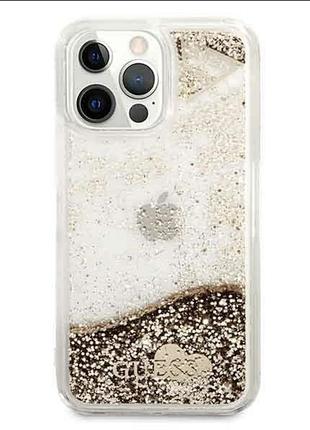 Чохол guess для iphone 14 pro з блискітками
