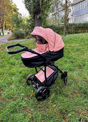 Продаю дитячий візок baby pram 2в1, люлька + прогулянковий блок, рожевий. стан дуже хороший