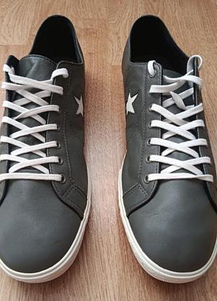 Оригінальні шкіряні кеди converse one star slim charcoal gray (розмір 45 / 29 см) – нові