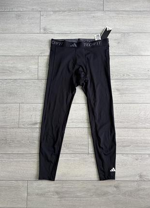 Чоловіча чорна термобілизна адідас течфіт adidas techfit compression black size xl хл розмір тайтси термо компресійні штани оригінал